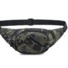 Wholesale slim camo tactical waist bag lightweight OEM custom fanny pack front view
