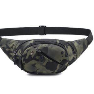 Wholesale slim camo tactical waist bag lightweight OEM custom fanny pack front view