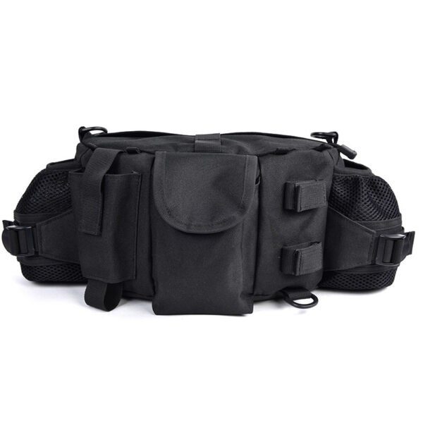 Wholesale large camo tactical fanny pack mesh pockets OEM custom detail