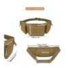 MOLLE waist pack tan triple pocket OEM custom wholesale B2B detail