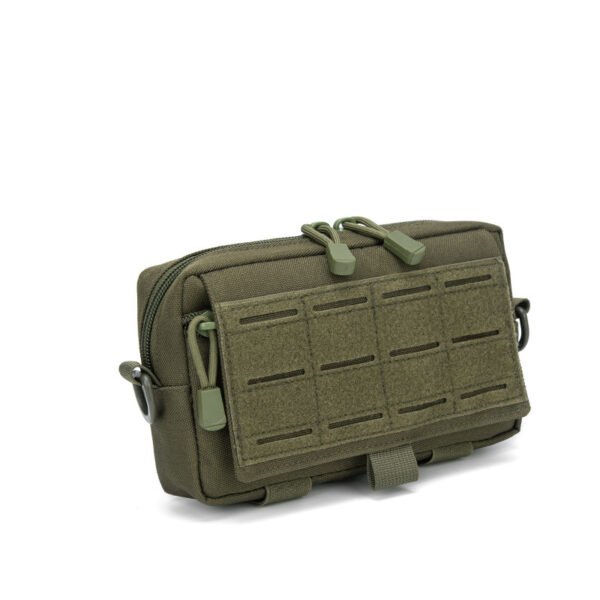 Compact MOLLE utility pouch black OEM custom wholesale detail view