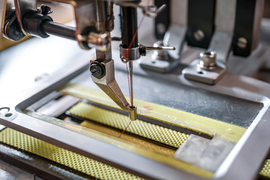 Sewing machine reference for textile manufacturing