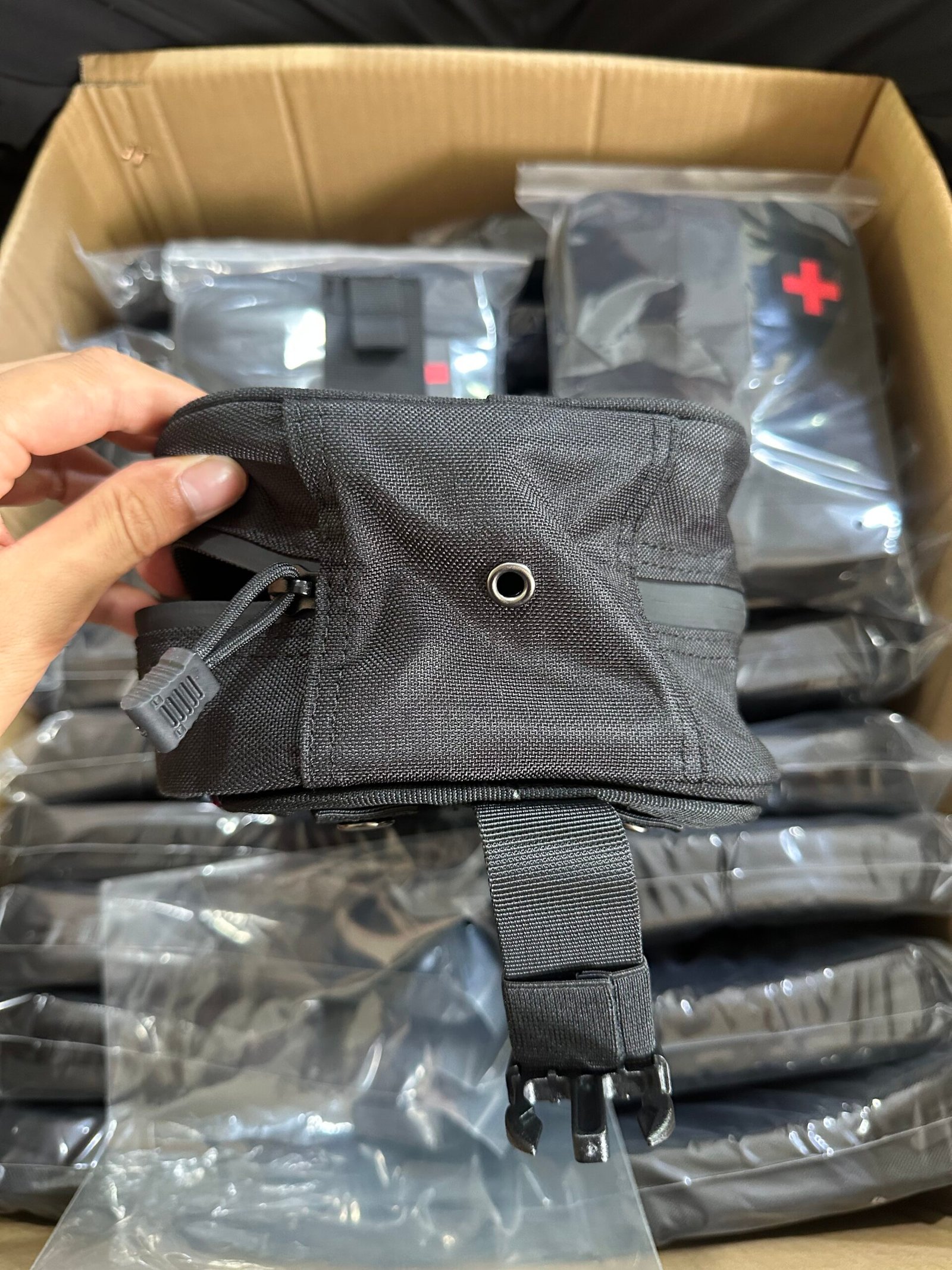 Private label IFAK pouch material and stitching detail for B2B buyers