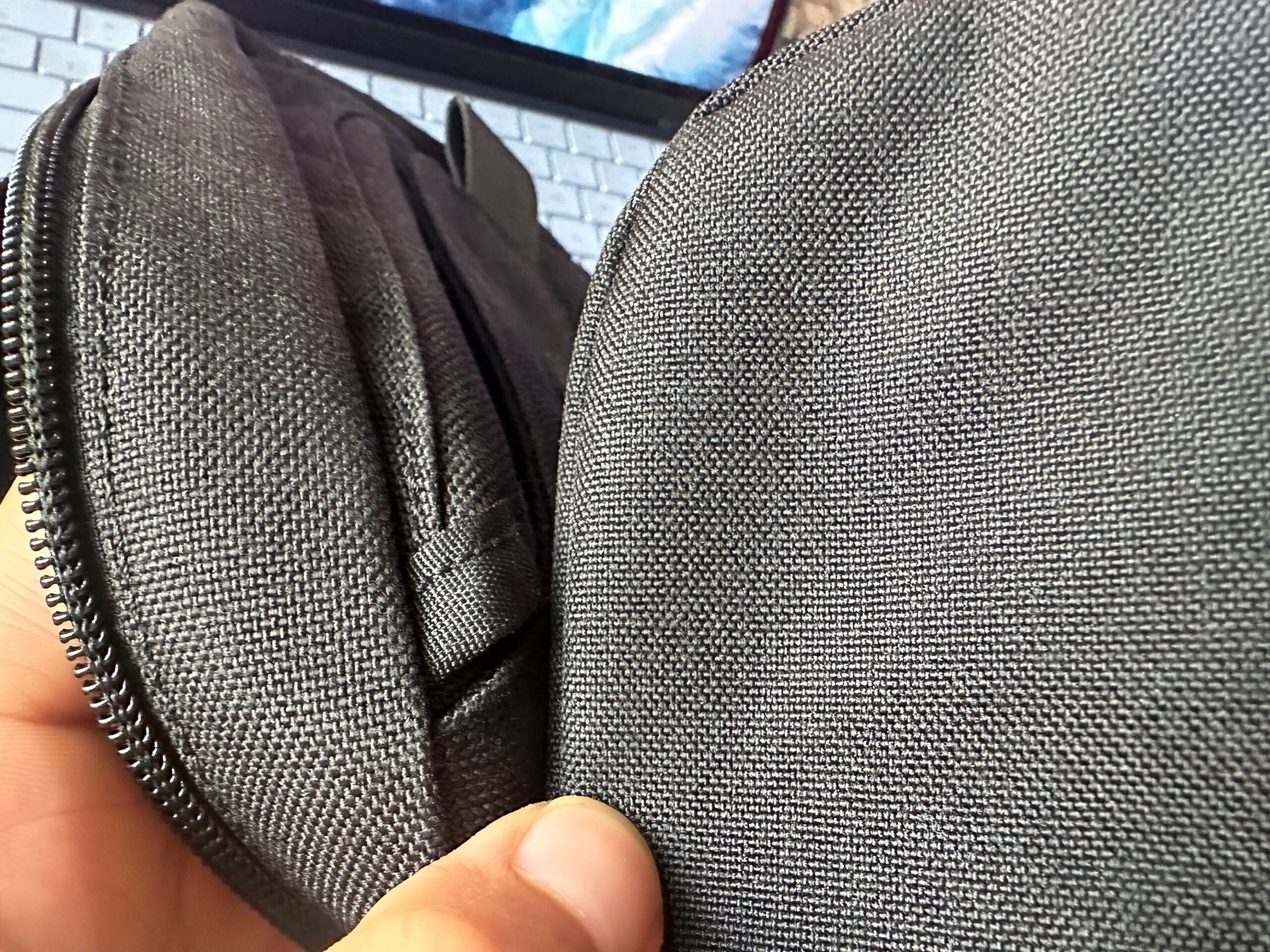 500D vs 1000D nylon weave texture comparison close up for tactical backpack material selection