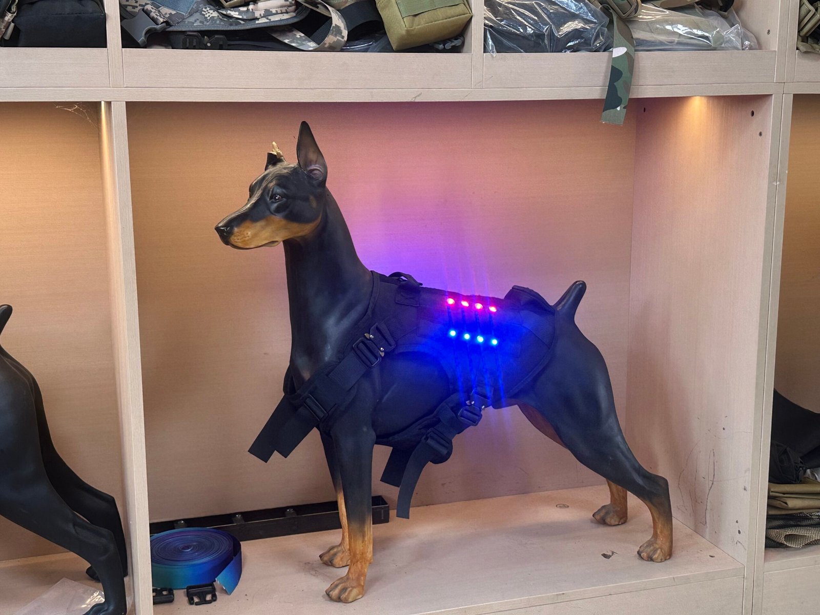 Custom K9 tactical harness sample with LED light function for private label dog gear