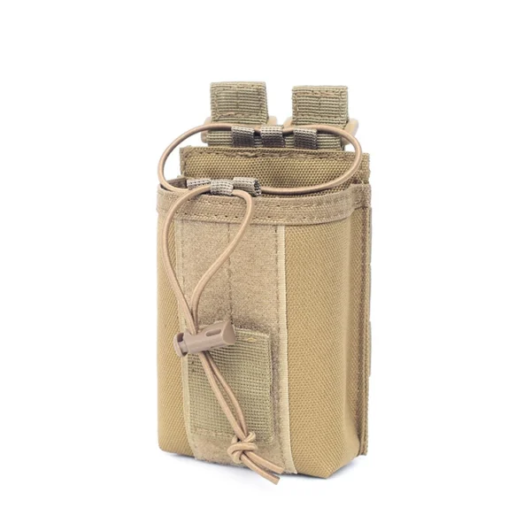 Compact MOLLE radio pouch in khaki