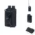 Compact MOLLE radio pouch in black, front and detail views