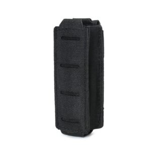 Elastic-Side Laser-Cut Mag Pouch in black