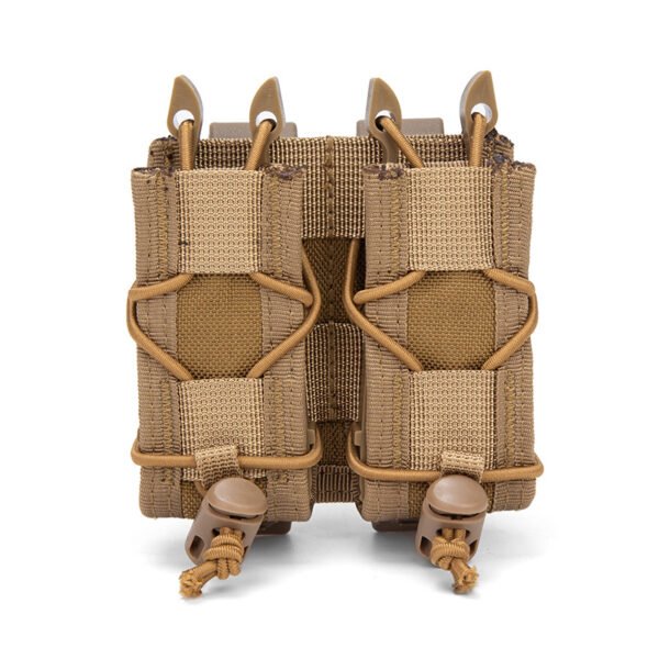 Bungee Double Pistol Mag Pouch in khaki