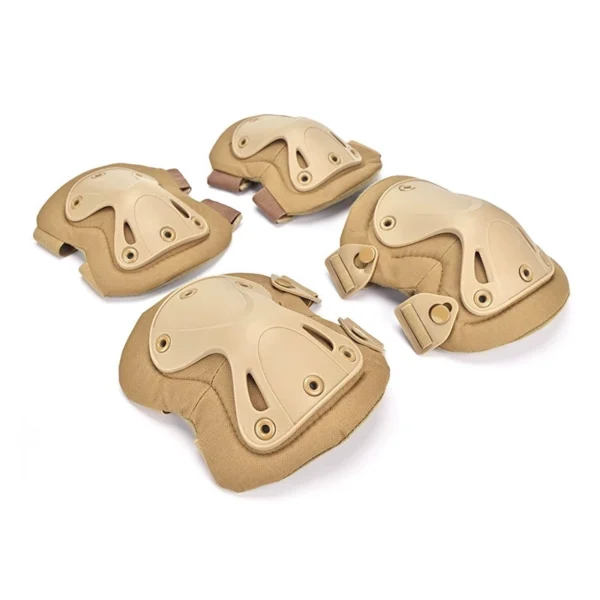 PANOAR tactical knee pads (4-piece set) - khaki - hard-shell knee elbow pad wholesale