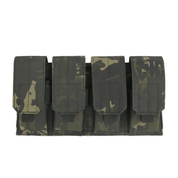 Quad MOLLE Mag Pouch in black camouflage