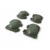 Camo tactical knee and elbow pad set in military green, 4-piece