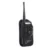 MOLLE walkie talkie pouch in black camouflage, with radio installed