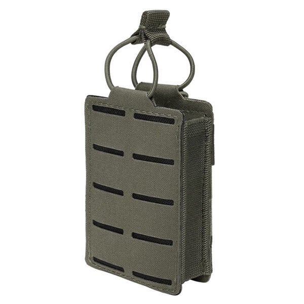 Laser-Cut MOLLE Rifle Mag Pouch in military green