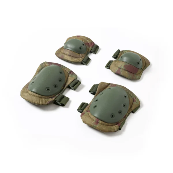 Camo tactical knee and elbow pad set in ACU digital camo, 4-piece