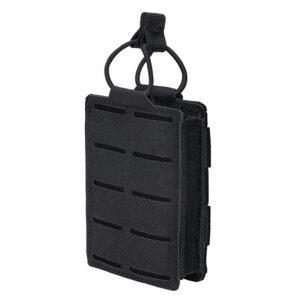 Laser-Cut MOLLE Rifle Mag Pouch in black