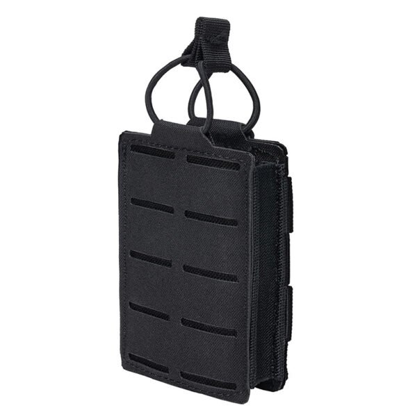 Laser-Cut MOLLE Rifle Mag Pouch in black