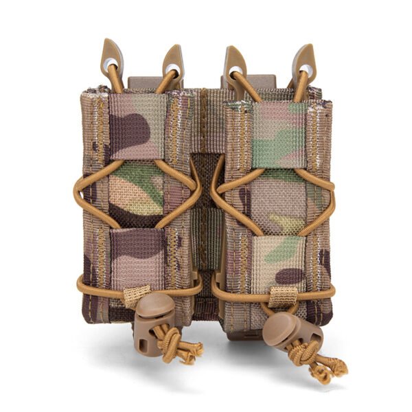 Bungee Double Pistol Mag Pouch in multi-camo