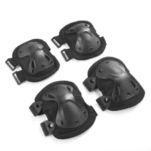 PANOAR tactical knee pads (4-piece set) - Black - hard-shell knee elbow pad wholesale