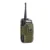 MOLLE walkie talkie pouch in military green, with radio installed