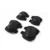Camo tactical knee and elbow pad set in black, 4-piece