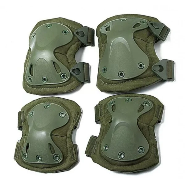 PANOAR tactical knee pads (4-piece set) - military green - hard-shell knee elbow pad wholesale