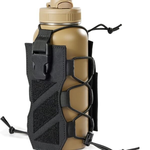 panoar-adjustable-molle-bottle-cage-pouch-khaki.jpg PANOAR Adjustable MOLLE Bottle Cage Pouch - khaki
